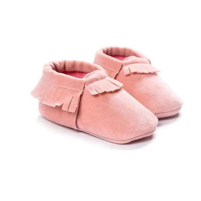 13 COLORS PU Suede Leather Newborn Baby Boy Girl Baby Moccasins Moccs Shoes Bebe Fringe Soft Soled Non-slip Footwear Crib Shoes