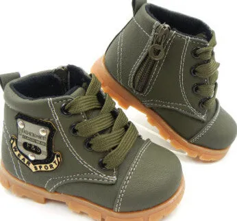 2016 Autumn boys baby Snow boots for girls children Martin boots kids ankle zip sneakers girl waterproof toddler shoes