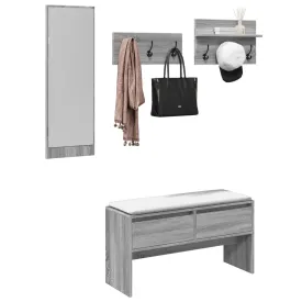 4 Piece Hallway Furniture Set Grey Sonoma Engineered Wood