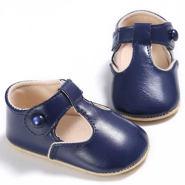 5 Color Sweet Casual Princess Girls Baby Kids Pu Leather Solid Crib Babe Infant Toddler Cute Ballet Mary Jane Shoes 0-1T