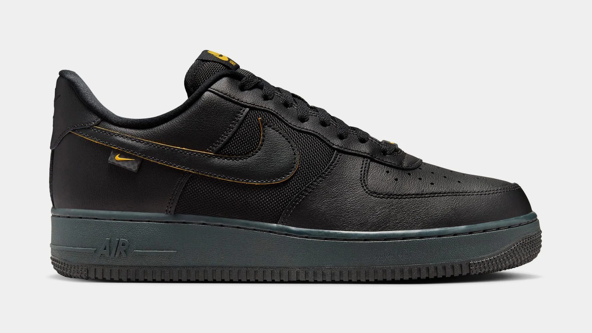 Air Force 1 '07 Black University Gold Mens Lifestyle Shoes (Black/University Gold)