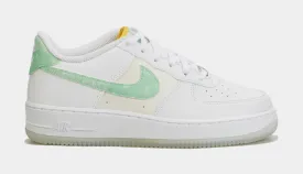 Air Force 1 LV8 Grade School Lifestyle Shoes (White/Green)