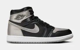 Air Jordan 1 Retro High OG Satin Shadow Womens Lifestyle Shoes (Black/Medium Grey/White)