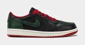 Air Jordan 1 Retro Low OG Gorge Green Womens Lifestyle Shoes (Black/Varsity Red/Sail/Gorge Green)