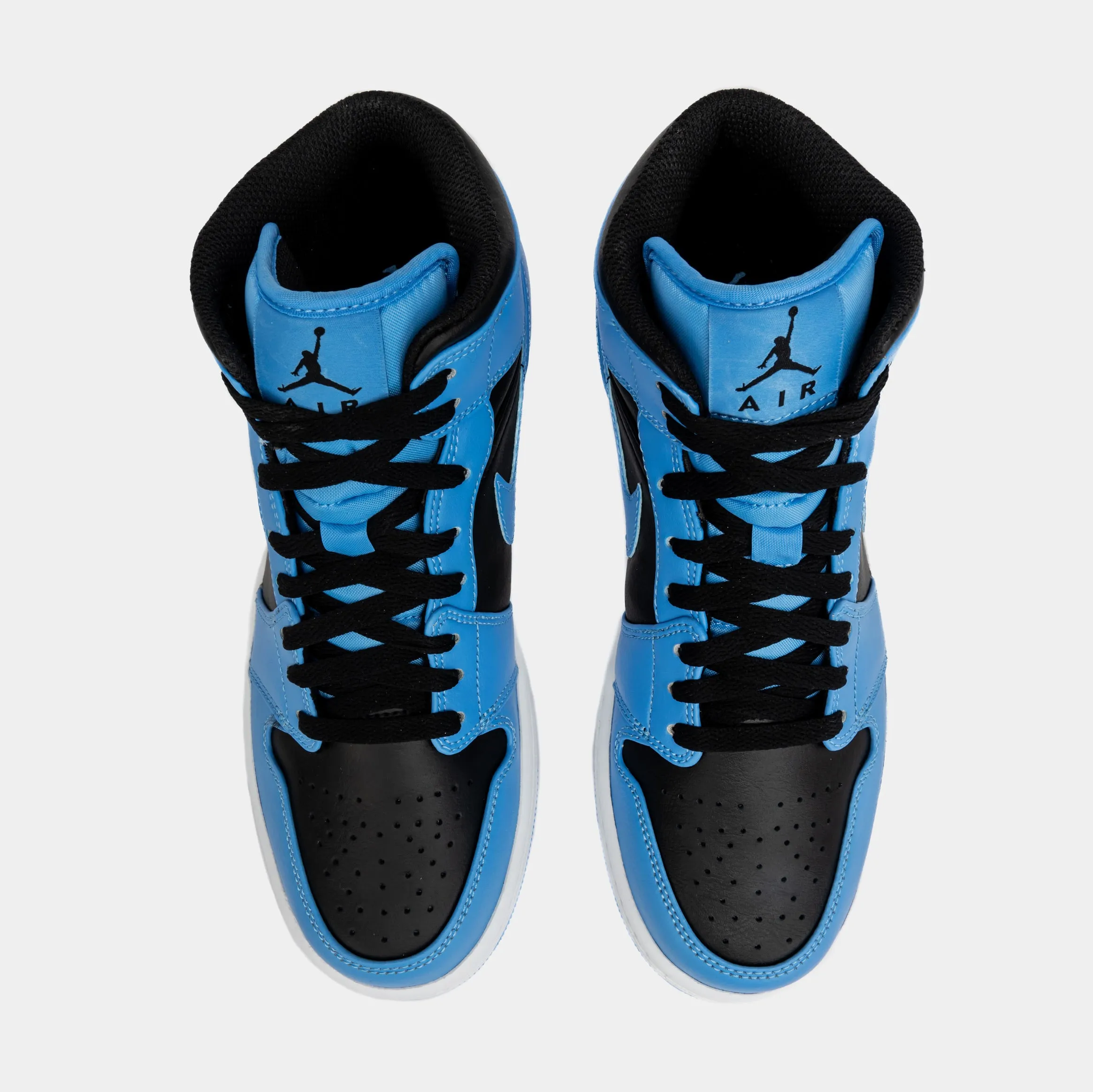 Air Jordan 1 Retro Mid University Blue Mens Lifestyle Shoes (Blue/Black)