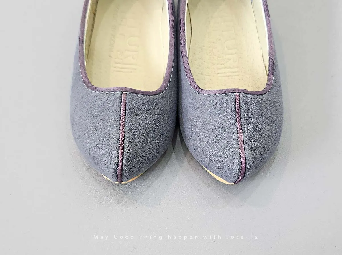 Ash Purple Suede Baby Boy Hanbok Shoes