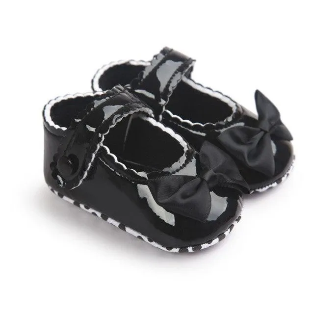 Autumn Infant Baby Girl Soft Sole PU Leather First Walkers Bebe Crib Bow Shoes 0-18 Months Moccasins Shoes New Arrival