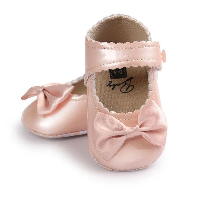 Autumn Infant Baby Girl Soft Sole PU Leather First Walkers Bebe Crib Bow Shoes 0-18 Months Moccasins Shoes New Arrival