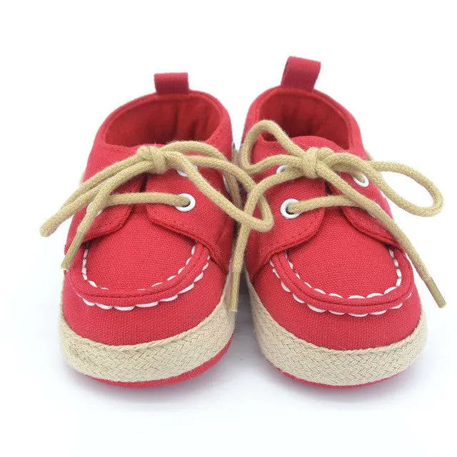 Baby Boy Girl Crib Soft Bottom Shoes Infant Toddler Shoes Sneaker Fit 0-18 Months With Cotton