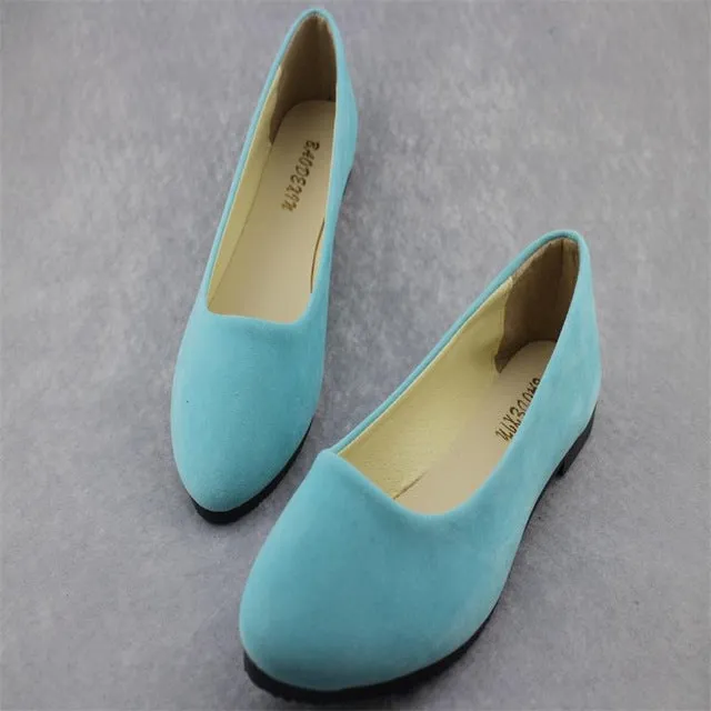 Big Size Women Flats Candy Color Shoes Woman Loafers Spring Autumn Flat Casual Shoes Women Zapatos Mujer Plus Size 35-43