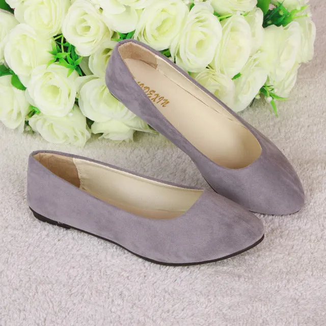 Big Size Women Flats Candy Color Shoes Woman Loafers Spring Autumn Flat Casual Shoes Women Zapatos Mujer Plus Size 35-43