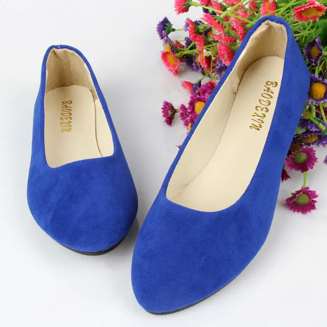 Big Size Women Flats Candy Color Shoes Woman Loafers Spring Autumn Flat Casual Shoes Women Zapatos Mujer Plus Size 35-43