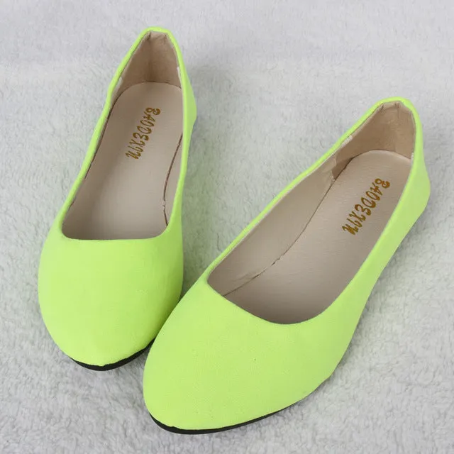 Big Size Women Flats Candy Color Shoes Woman Loafers Spring Autumn Flat Casual Shoes Women Zapatos Mujer Plus Size 35-43