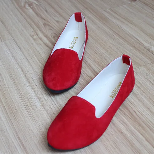 Big Size Women Flats Candy Color Shoes Woman Loafers Summer Fashion Sweet Flat Casual Shoes Women Zapatos Mujer Plus Size 35-43