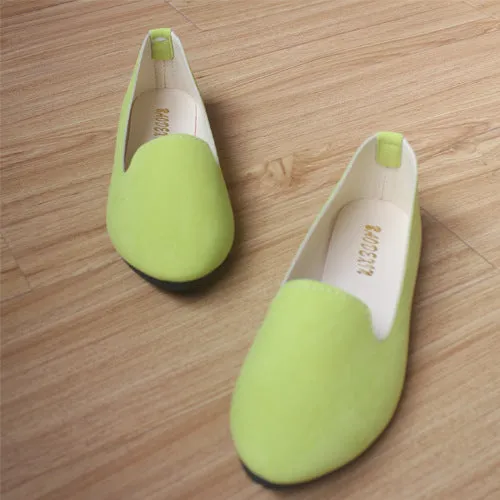 Big Size Women Flats Candy Color Shoes Woman Loafers Summer Fashion Sweet Flat Casual Shoes Women Zapatos Mujer Plus Size 35-43