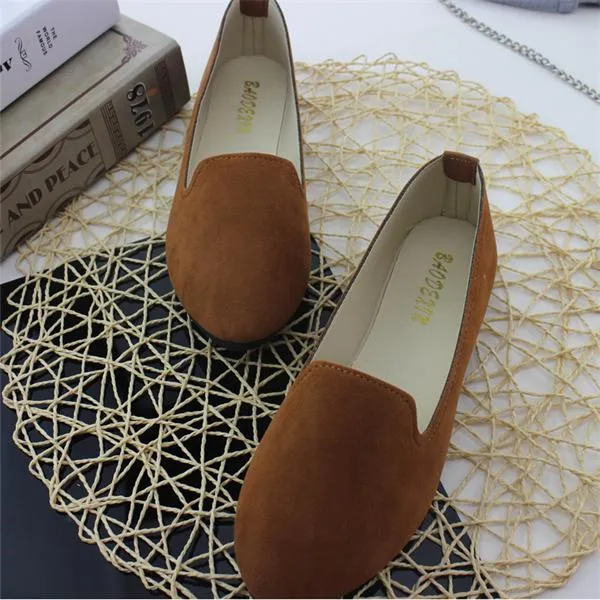 Big Size Women Flats Candy Color Shoes Woman Loafers Summer Fashion Sweet Flat Casual Shoes Women Zapatos Mujer Plus Size 35-43