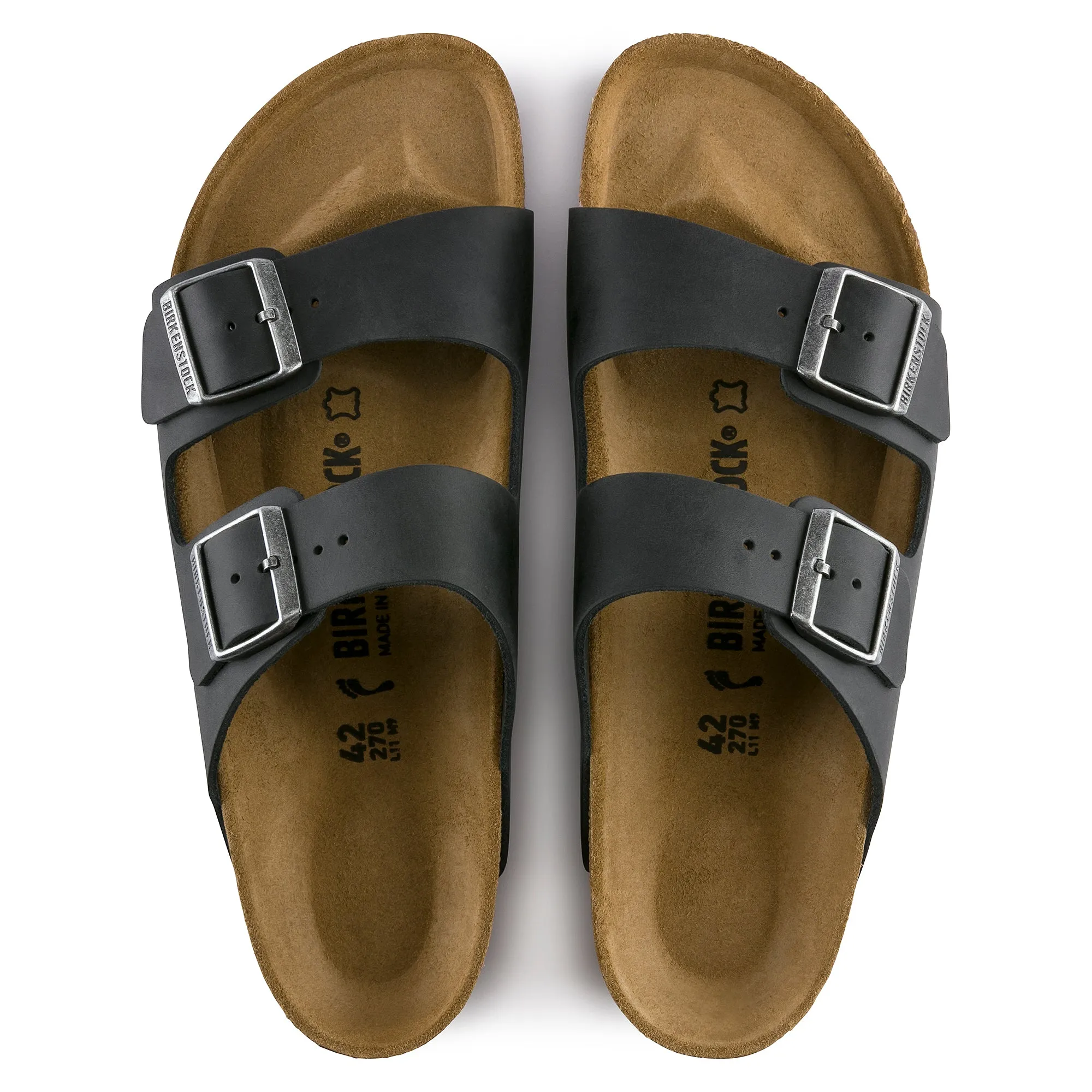 Birkenstock Arizona Oliled Leather Color: Black