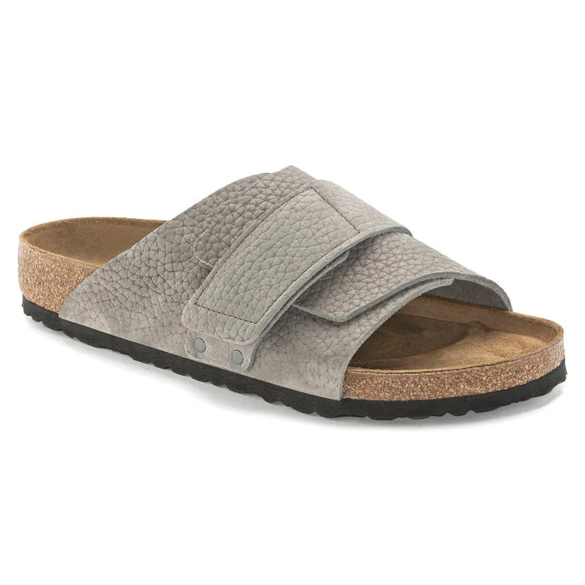 Birkenstock Kyoto Men's Nubuck Leather  in Grey Whale & Black