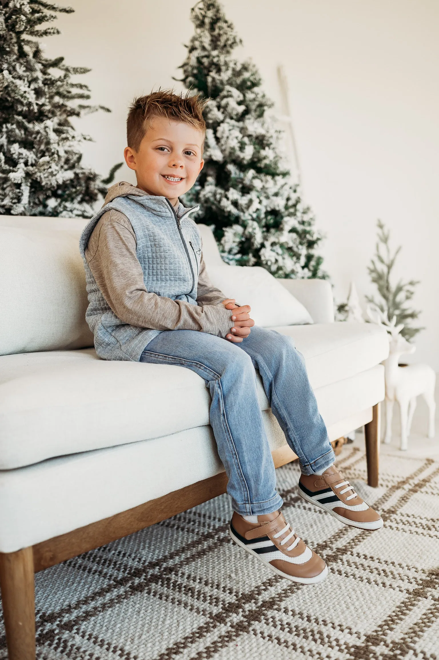 Brown and Navy Henry Low Top