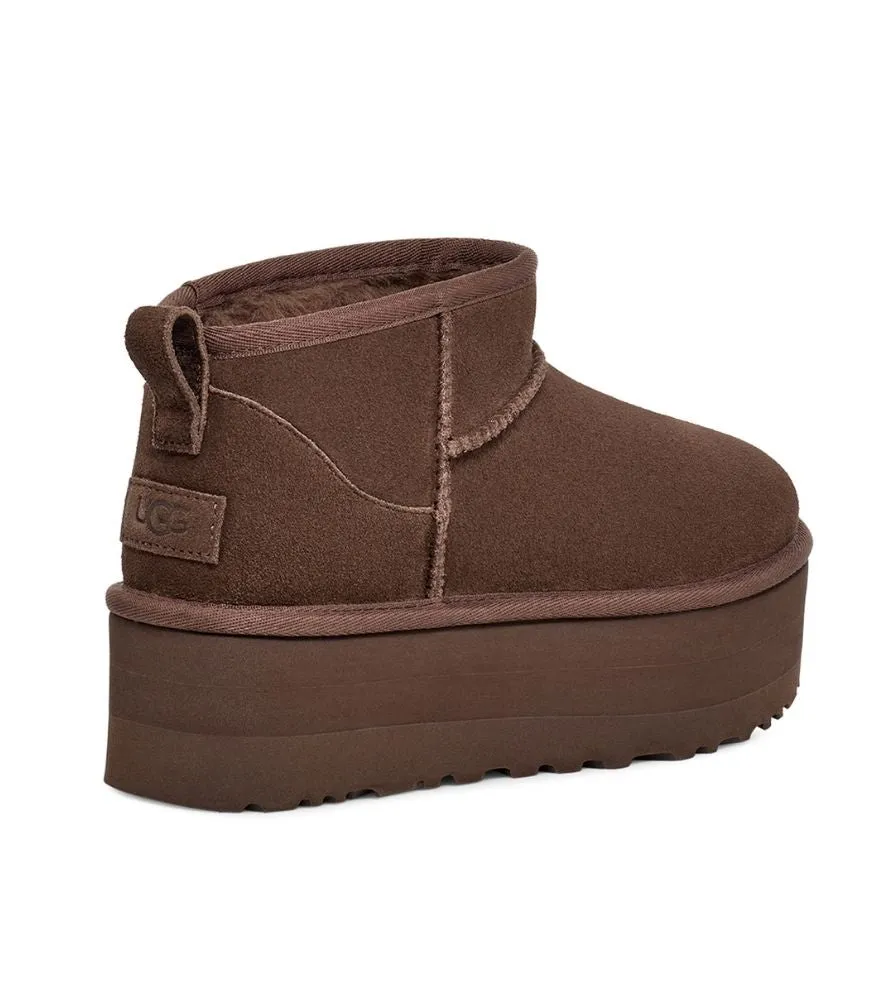 Classic Ultra Mini Platform in Burnt Cedar by UGG