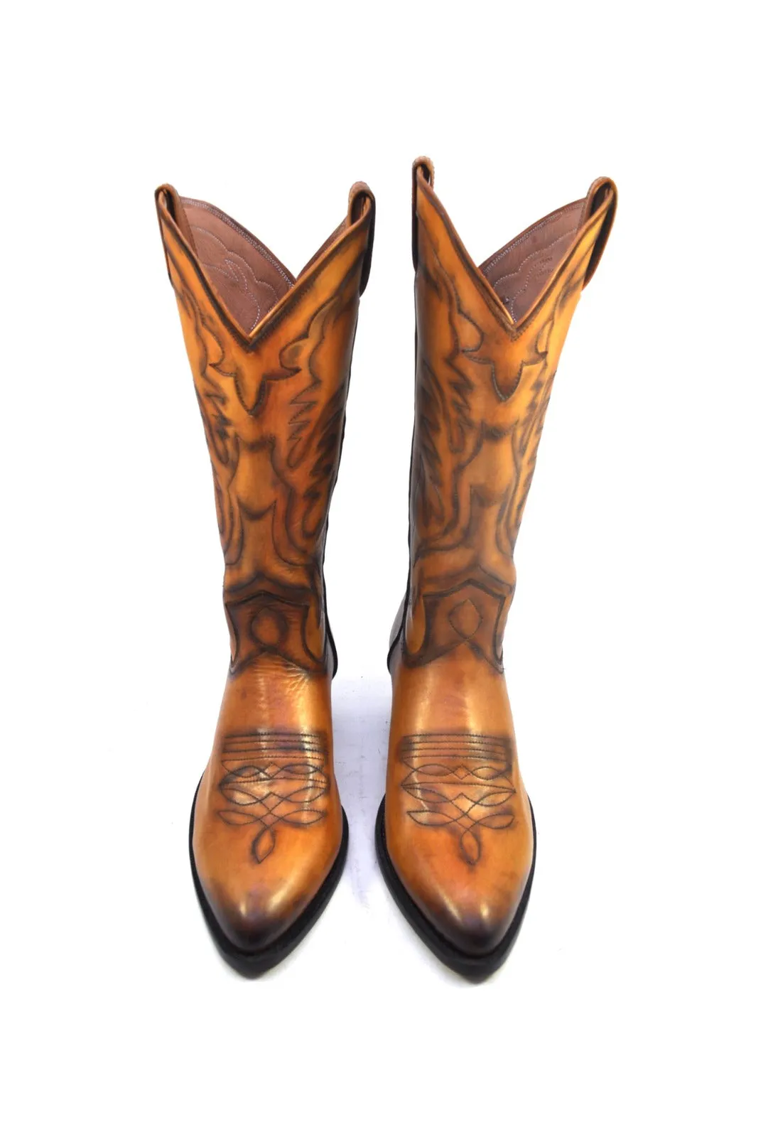 Cowboy Boots - Tan Leather