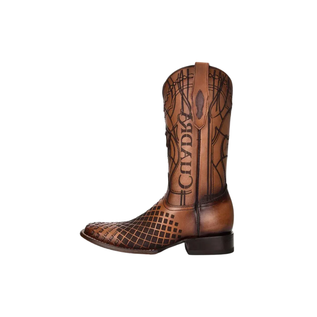 Cuadra Men's Engraved Honey Leather Boots