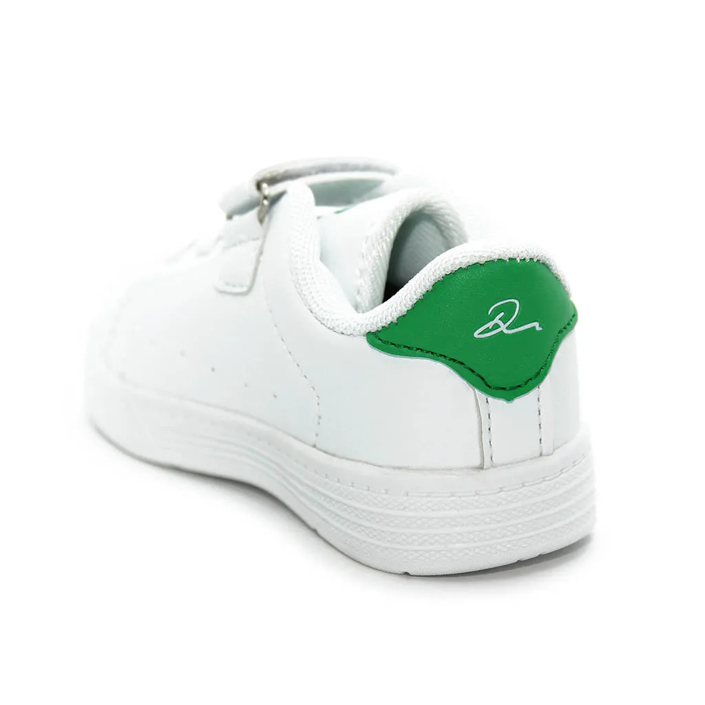 D Trendy Sneakers White Green Infants Walkers Toddlers Kids Boy-Girls - Kids Shoes