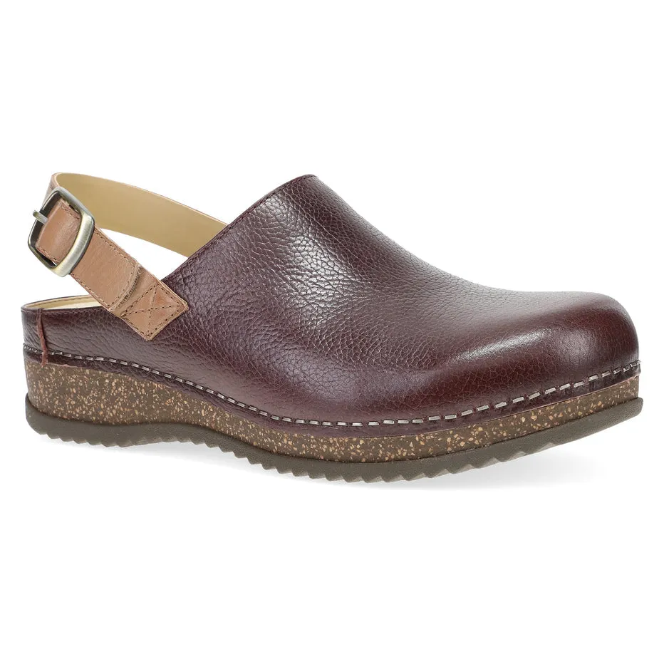 Dansko Merrin Cordovan Milled Leather in Cordovan & Black