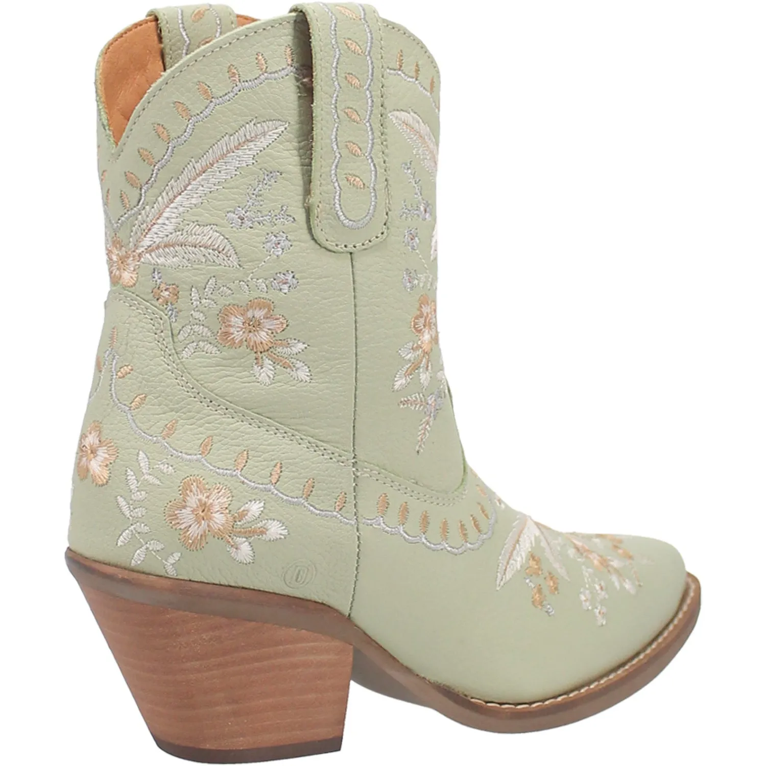 Dingo Womens Primrose Bootie Cowboy Boots Leather Mint