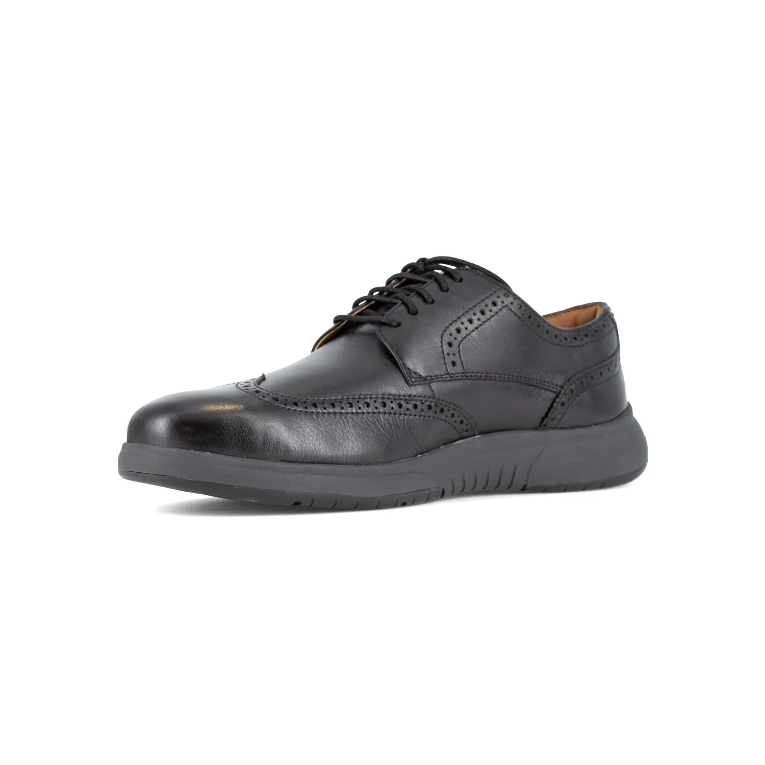 Florsheim Mens Black Leather Work Shoes Flair Steel Toe