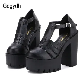 Gdgydh Hot Selling 2017 New Summer Fashion High Platform Sandals Women Casual Ladies Shoes China Black White Size EURO 35 to 40