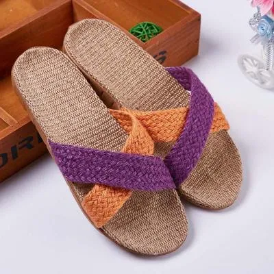 Hemp Men's Shoes House Bedroom Bathroom Indoor Slippers Slides For  Spring Summer Indoor Non-slip Women Flats Pasoataques Brand