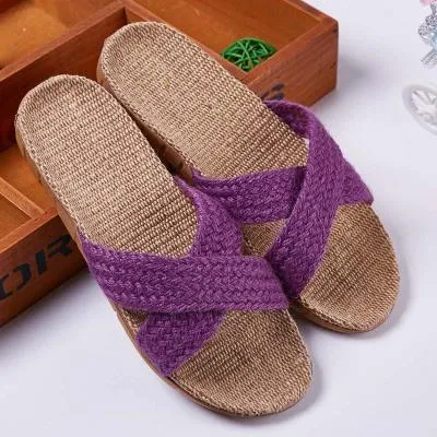 Hemp Men's Shoes House Bedroom Bathroom Indoor Slippers Slides For  Spring Summer Indoor Non-slip Women Flats Pasoataques Brand