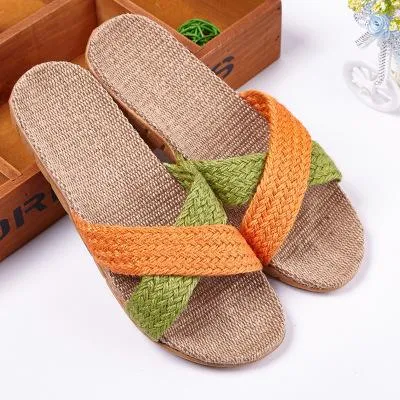 Hemp Men's Shoes House Bedroom Bathroom Indoor Slippers Slides For  Spring Summer Indoor Non-slip Women Flats Pasoataques Brand