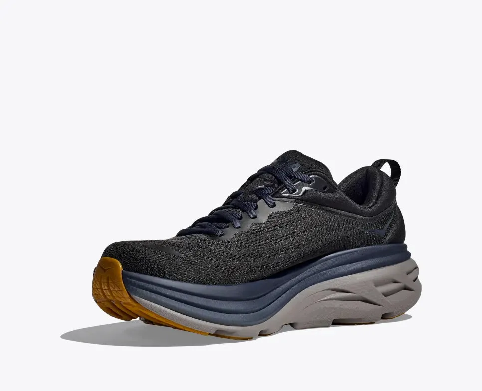 Hoka Men's BONDI 8 - Black / Iron Ore