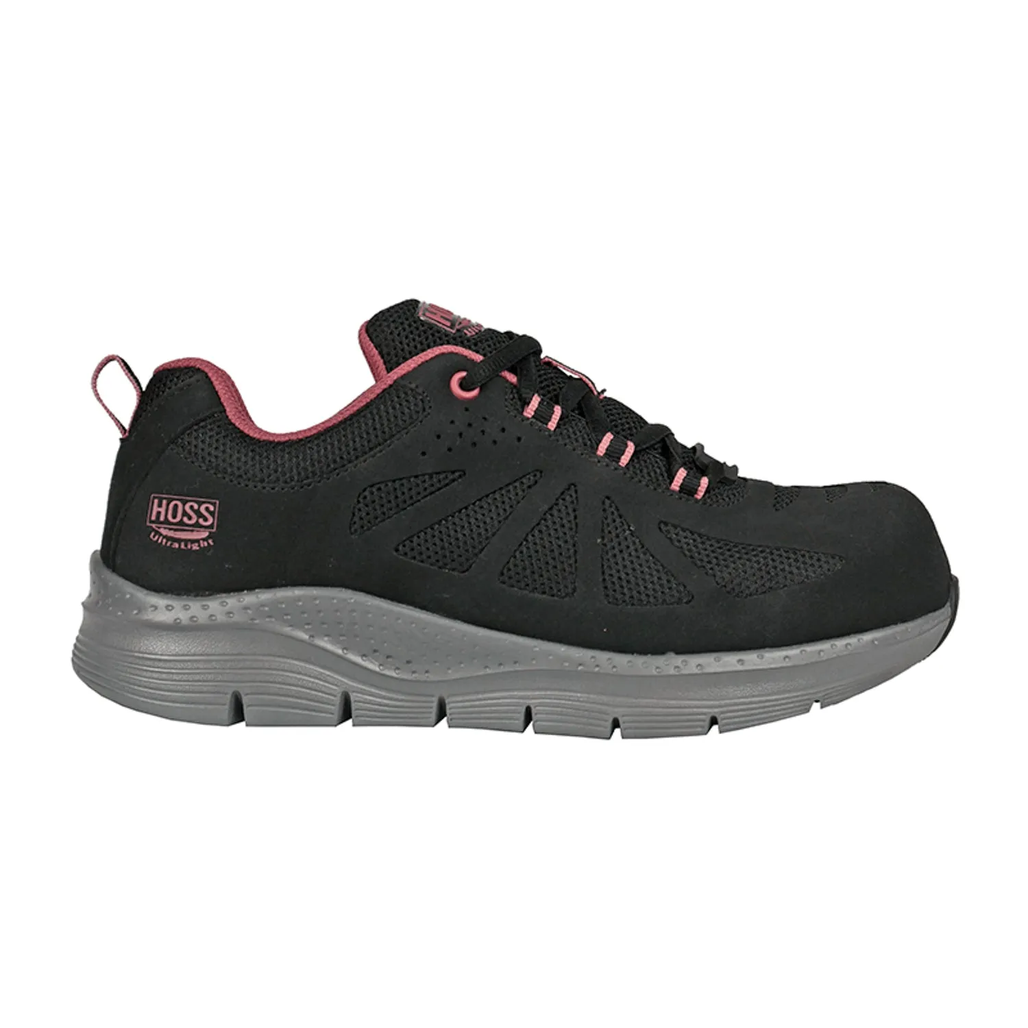 Hoss Boots Womens Black/Coral Mesh Skyline UL CT EH Work Shoes