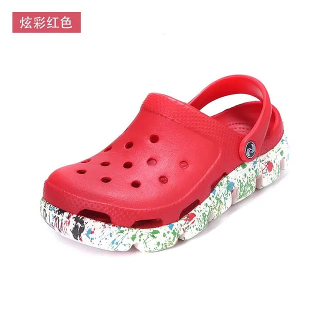 Hot Summer Mens Mules Clogs Eva Material Lightly Beach Garden Shoes Man Slippers Clog Shoe Slipper Men Fashion Color 18 Colors