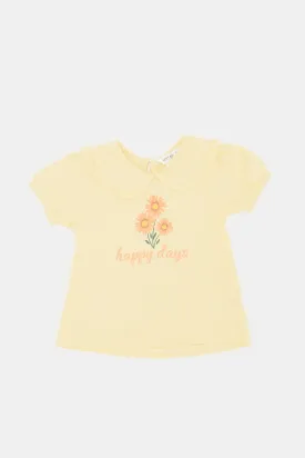 Infant Girls Yellow Peter Pan Collar Blouse