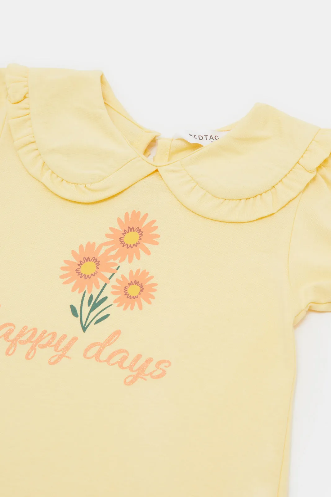 Infant Girls Yellow Peter Pan Collar Blouse