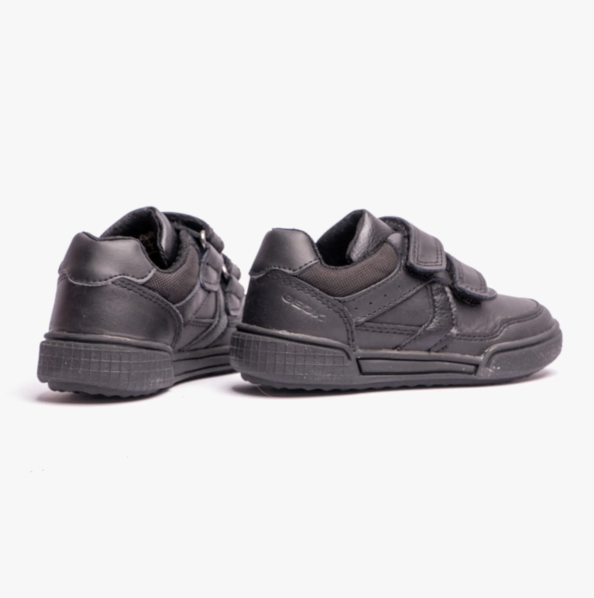 J POSEIDO BOY Kids Leather Sneakers Black