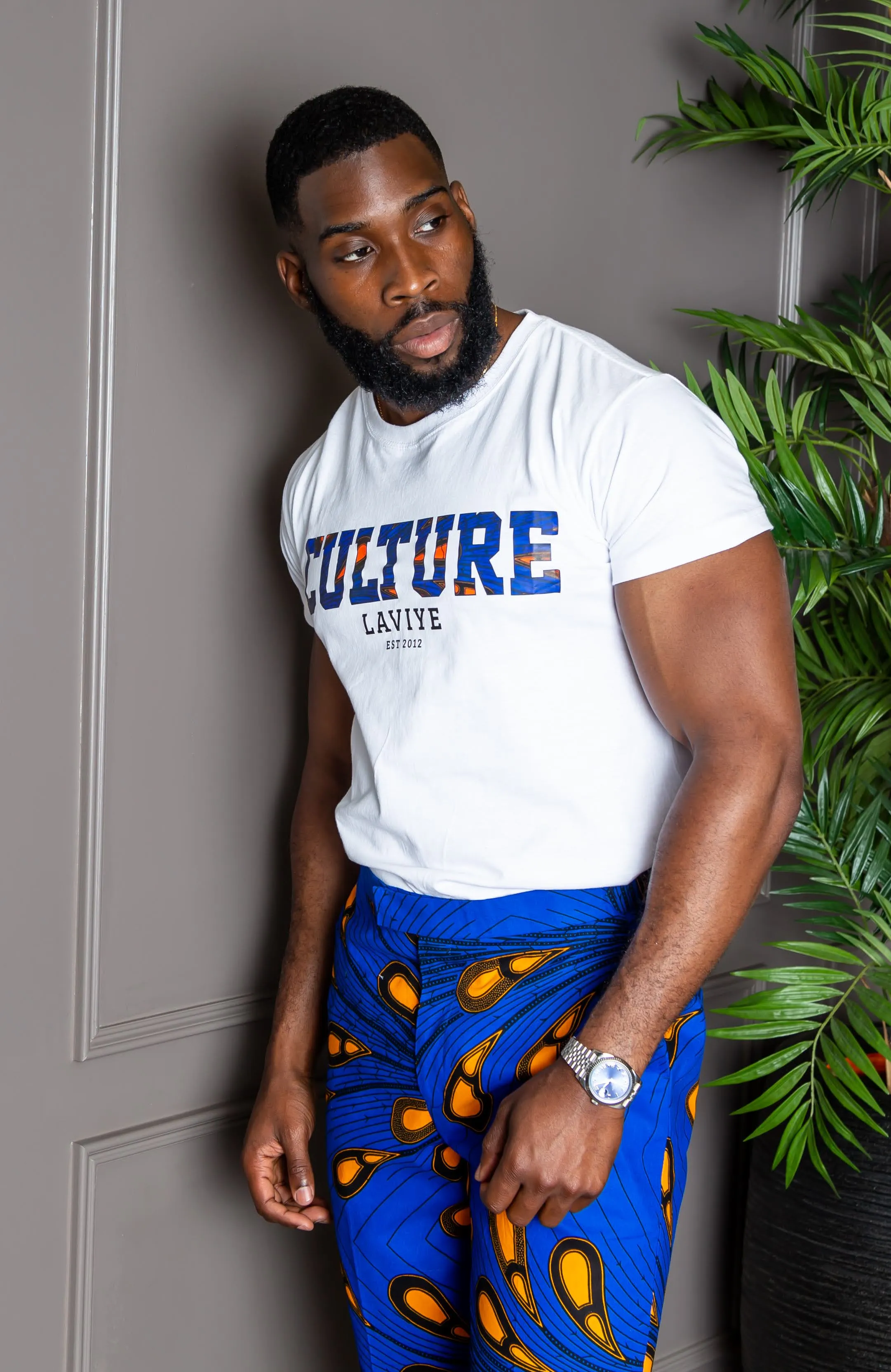 Men's African Print Culture Slogan T-shirt Unisex | ENUGU