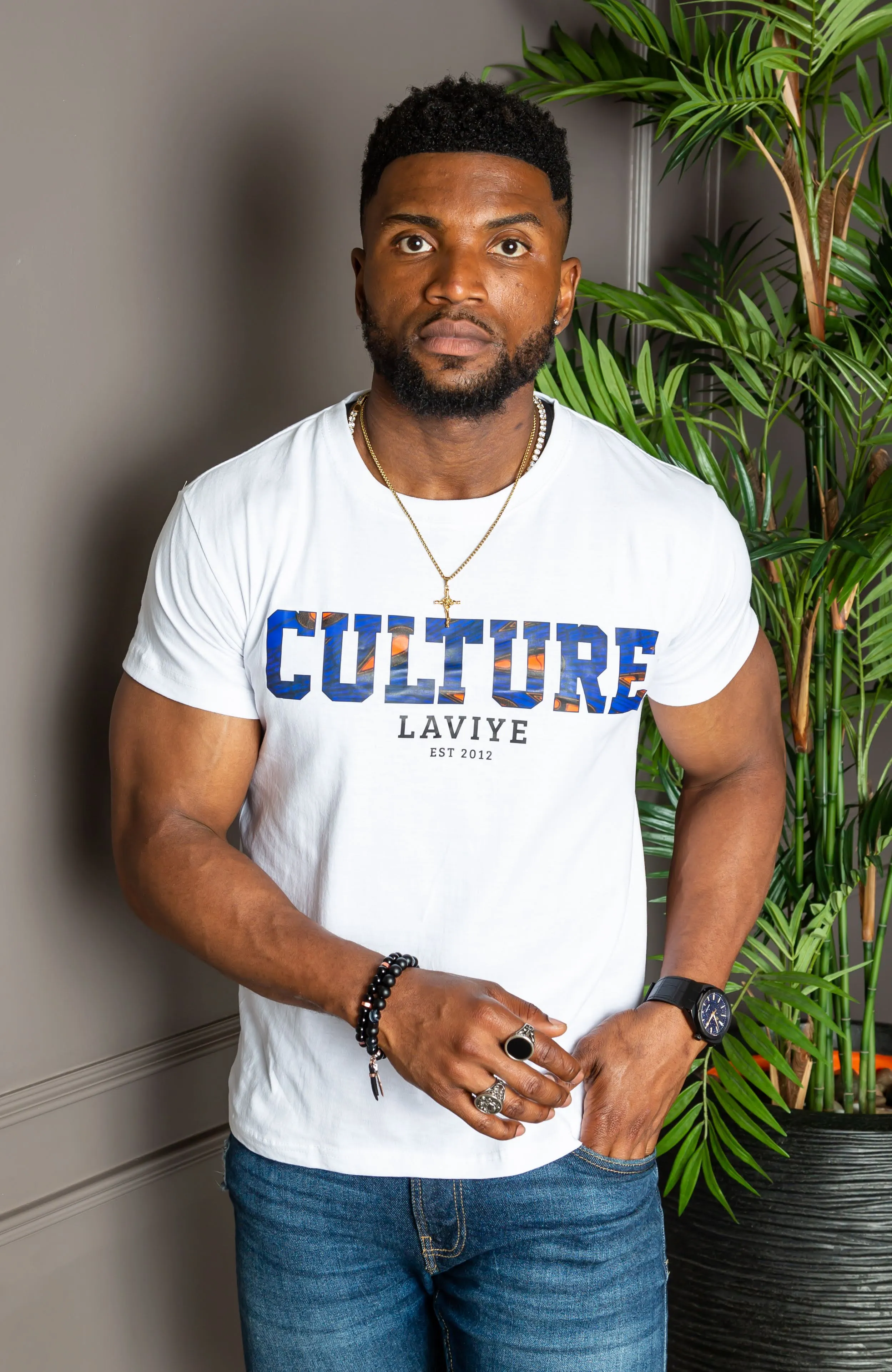 Men's African Print Culture Slogan T-shirt Unisex | ENUGU