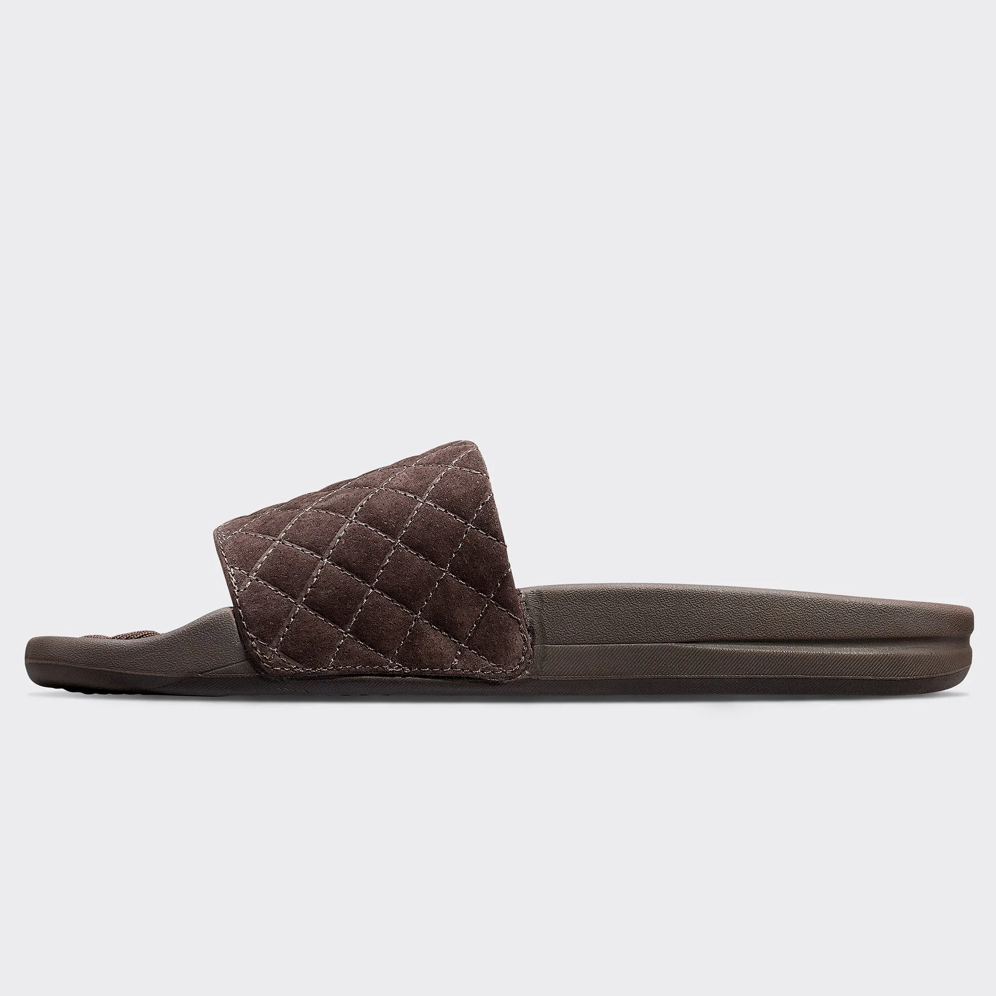 Men's Suede Lusso Slide Dark Umber