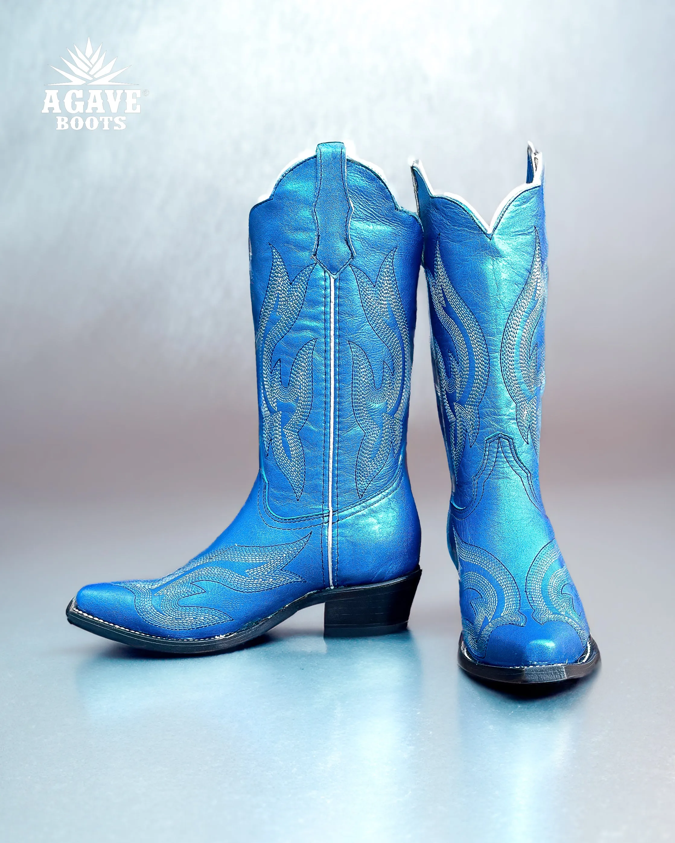 METALLIC BLUE | WOMEN COWBOY BOOTS