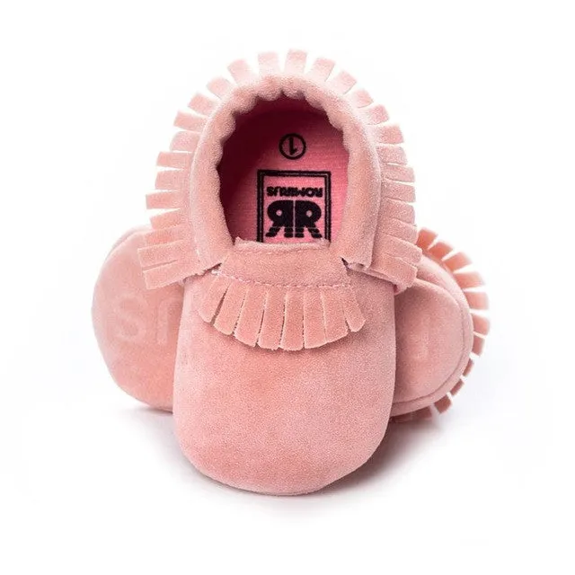 Newborn Boy Girl Suede Tassel Shoes Toddler Soft Sole Crib Slip-On Pre-walker Infant Coral Velvet Moccasins High Quality