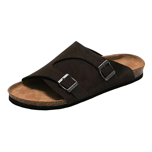 OCW Men Summer Orthopedic Sandals Suede Supportive Flat