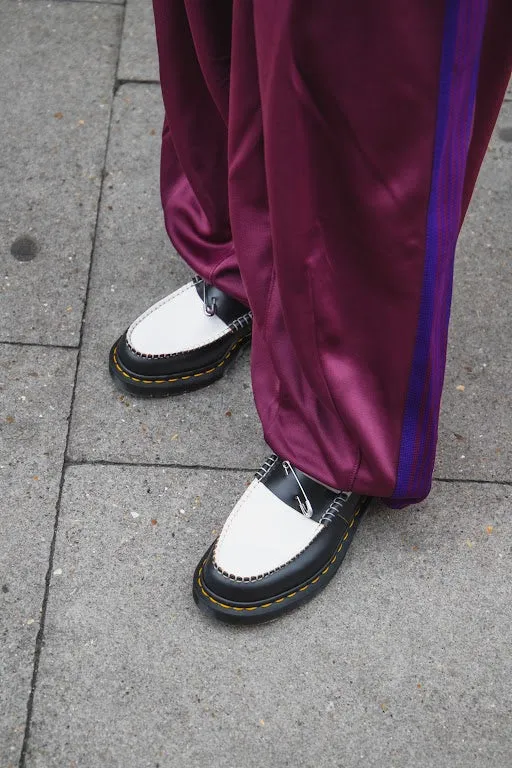 Pinned Penton Loafer – Black/White Quilon Leather