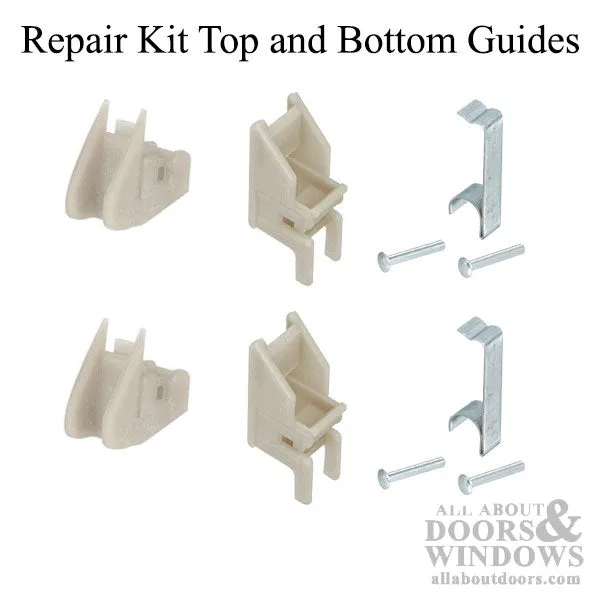 Repair Kit. 1 top guide, 1 bottom guides, 2 rivets, 1 take-out clip,