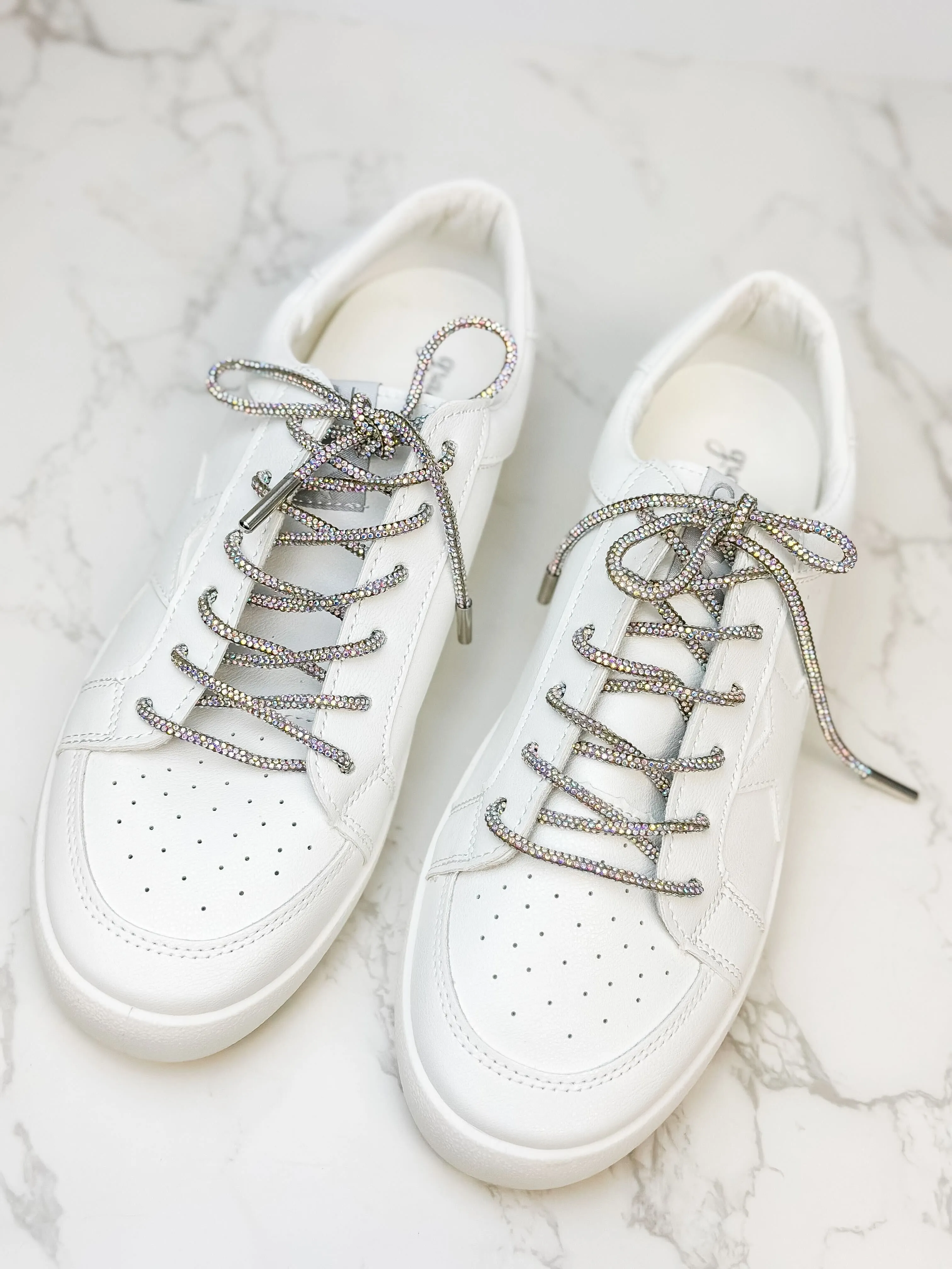 Rhinestone Shoe Laces - Iridescent