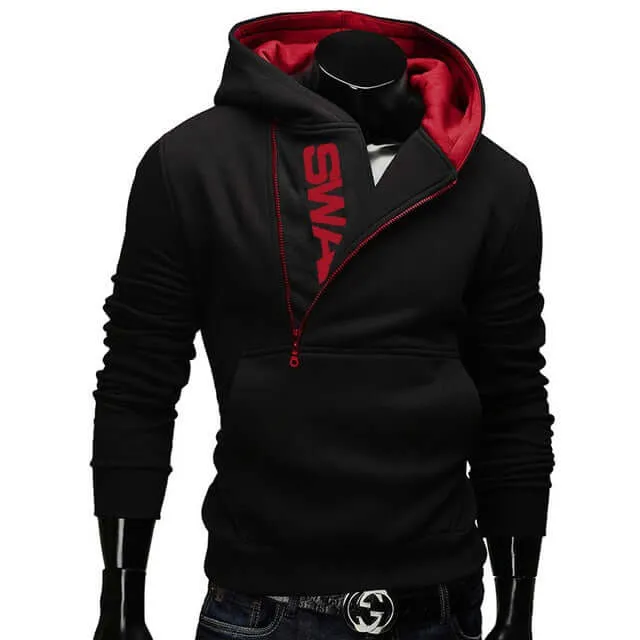 Slim-Fit Pullover Zip-up Hoodie